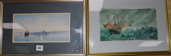 English School c.1900 Paddlesteamer on a calm sea,